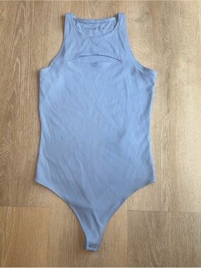 Abercrombie & Fitch Soft A&F Collection Light Blue front cut out Bodysuit